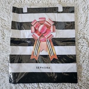 💝 FREE w/ Purchase!! Sephora Striped Tote Bag with Pink Ribbon